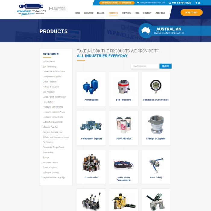 Winnellie Hydraulics - Products